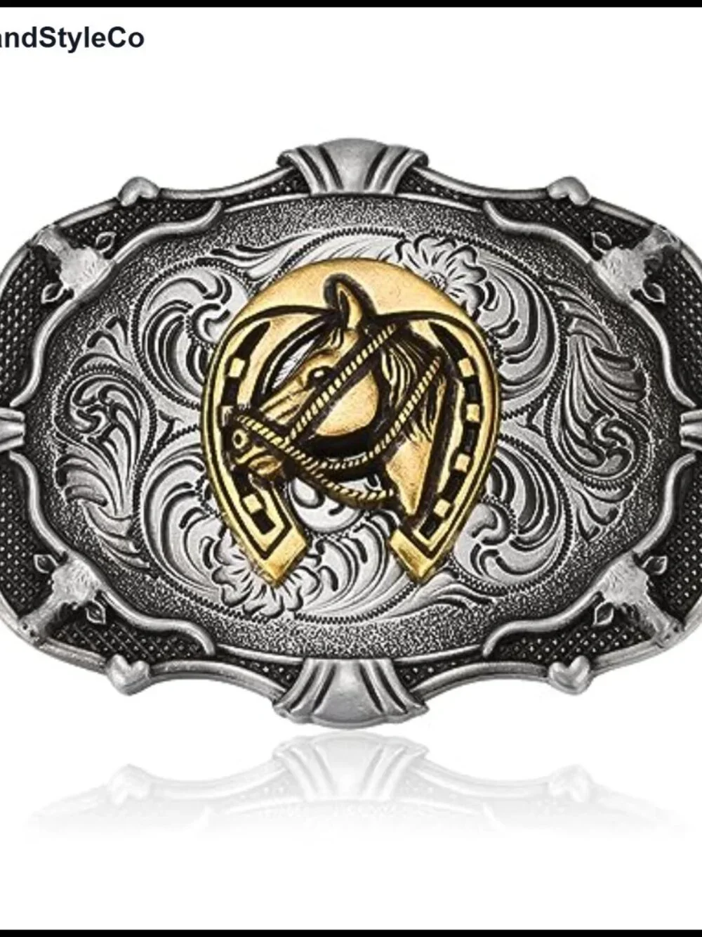 Western Horseshoe Belt Buckle Zinc Alloy 1.5
